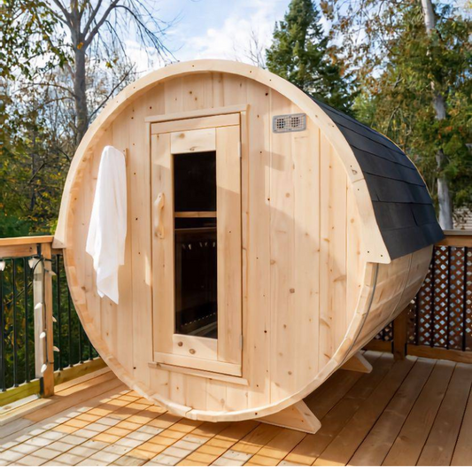 Dundalk Leisure Craft White Cedar Outdoor Barrel Sauna